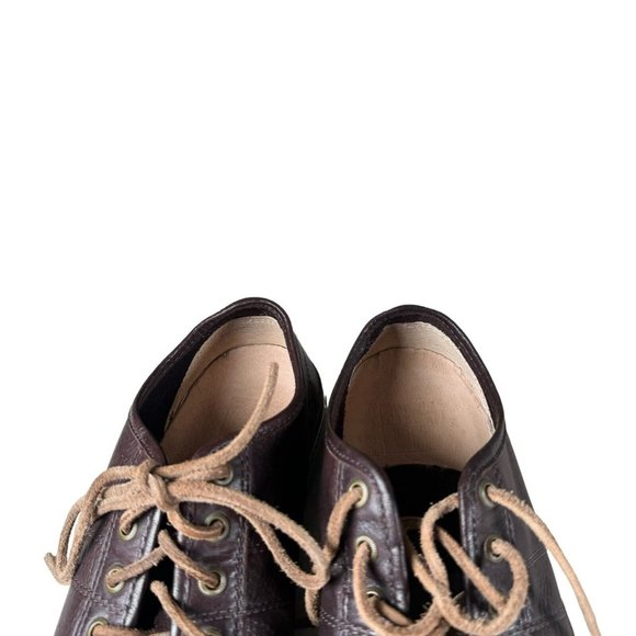 FRYE Greene Low‎ Lace Sneaker Dark Brown Men's US Sz 9 - Picture 4 of 10